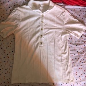 Polo-like ribbed top